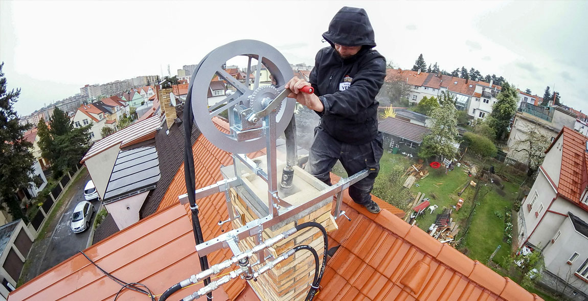 Hydraulický agregát pro frézování komínů