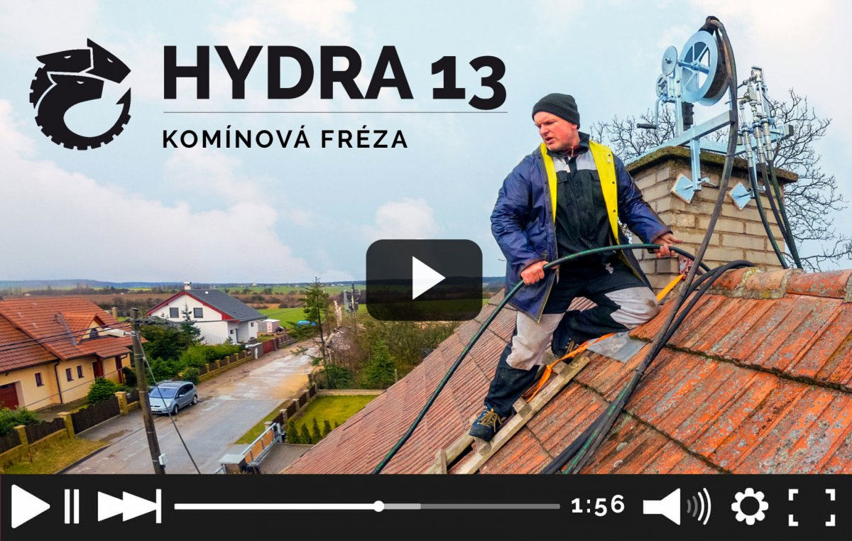HYDRA 13 komínová fréza video v akci